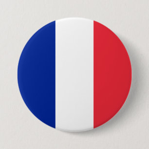 Franse Vlag (Frankrijk) Ronde Button 7,6 Cm