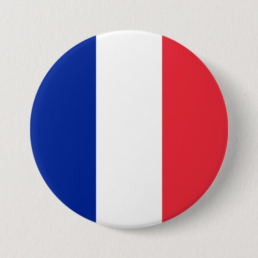 Franse Vlag (Frankrijk) Ronde Button 7,6 Cm (Voorkant)