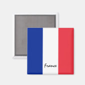 Franse vlag & Frankrijk - vakantie / sport fans Magneet (Voorkant / Achterkant)