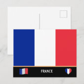 Franse vlag & Frans landschap reizen / Frankrijk Briefkaart (Voorkant / Achterkant)