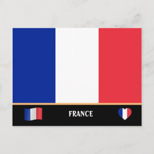 Franse vlag & Frans reizen / Frankrijk Briefkaart