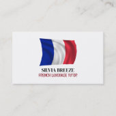 Franse vlag, Franse taal Tutor, leraar Visitekaartje (Voorkant)