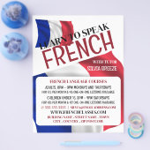 Franse vlag, Franse taalcursus Adverteren Flyer (Enkel)