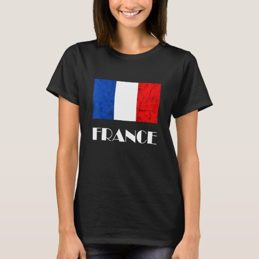 Franse vlag Franse vlag Franse roots Franse trots T-shirt (Voorkant)