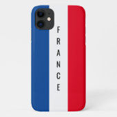 Franse vlag, gepersonaliseerde douanenaam in Frank Case-Mate iPhone Case (Achterkant)