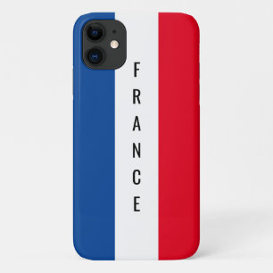 Franse vlag, gepersonaliseerde douanenaam in Frank Case-Mate iPhone Case