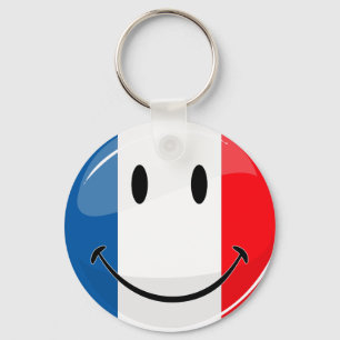 Franse vlag glimlachen sleutelhanger