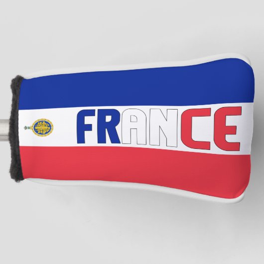 Franse vlag: Groot Patriottisch Golf Head-Hoesje Golfheadcover (Voorkant)