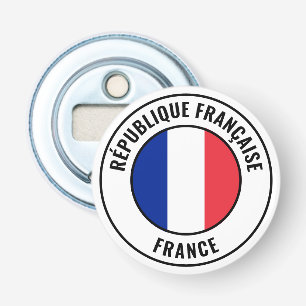 Franse vlag: groots patriottische bottenopener button flesopener