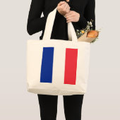 Franse Vlag Grote Tote Bag (Voorkant (product))