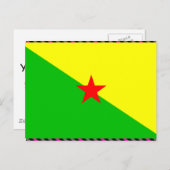 Franse vlag Guiana Briefkaart (Voorkant / Achterkant)