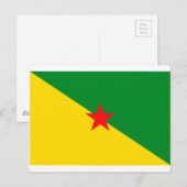 Franse vlag Guiana Briefkaart (Voorkant / Achterkant)