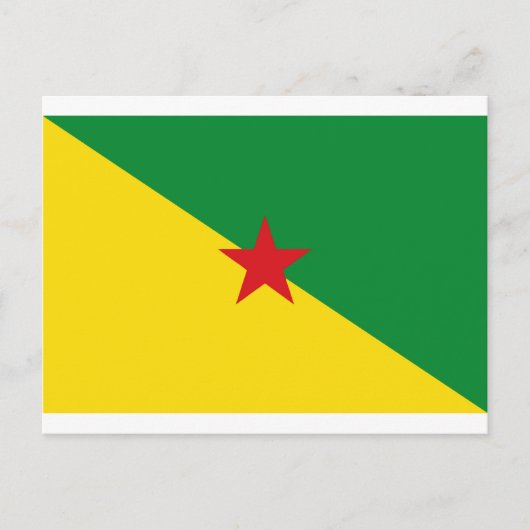 Franse vlag Guiana Briefkaart (Voorkant)