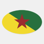 Franse vlag Guiana Ovale Sticker (Voorkant)