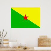 Franse vlag Guiana Poster (Keuken)