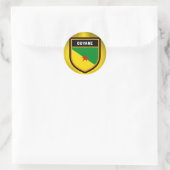 Franse vlag Guiana Ronde Sticker (Tas)