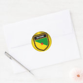 Franse vlag Guiana Ronde Sticker (Envelop)