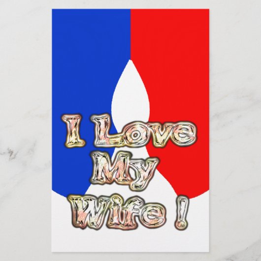 Franse vlag Hakuna Matata Ik hou van mijn vrouw af Briefpapier (Voorkant)