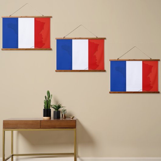 Franse vlag hangend wandkleed (Asymmetrisch)