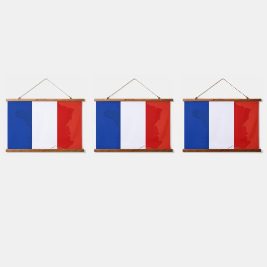 Franse vlag hangend wandkleed (Driedubbel)