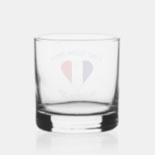 Franse vlag hart gepersonaliseerd whisky glas (Achterkant)