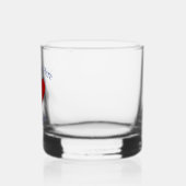 Franse vlag hart gepersonaliseerd whisky glas (Links)