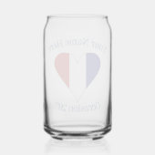 Franse Vlag Hart Persoonlijk Blikvorm Glas (Achterkant)