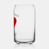 Franse Vlag Hart Persoonlijk Blikvorm Glas (Links)