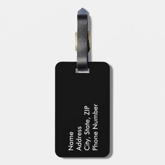 Franse vlag Heart Bagagelabel (Achterkant verticaal)