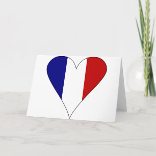 Franse vlag Heart Modern Kaart