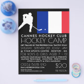 Franse vlag, Hockey Player, Camp Adverteren Flyer (Enkel)
