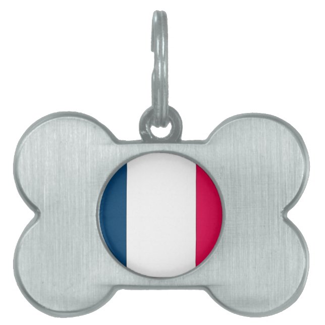 Franse vlag huisdieren naamplaatje (voorkant)