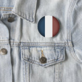 Franse vlag in donkere kleuren ronde button 5,7 cm (In situ)