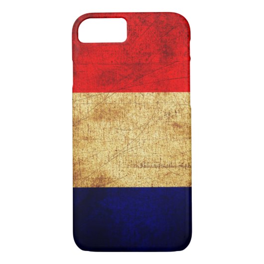 Franse vlag in Grunge Case-Mate iPhone Case (Achterkant)