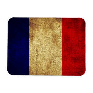 Franse vlag in Grunge Magneet
