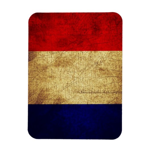 Franse vlag in Grunge Magneet (Verticaal)