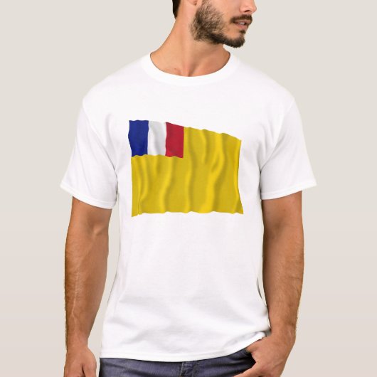 Franse vlag Indochina Waving (1887-1954) T-shirt (Voorkant)