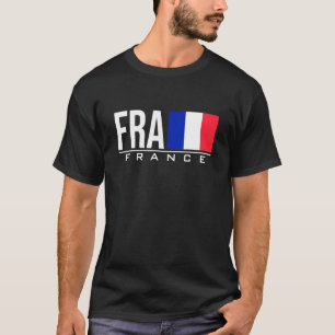 Franse vlag Internationale landcode voor vrije spo T-shirt
