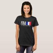 Franse vlag Internationale landcode voor vrije spo T-shirt (Voorkant volledig)