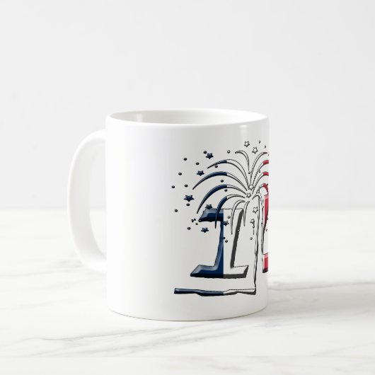 Franse vlag Juli 14 Quatorze Juillet Bastille Day Koffiemok (Voorkant links)