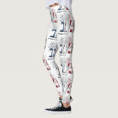 Franse vlag Juli 14 Quatorze Juillet Bastille Day Leggings (Links)