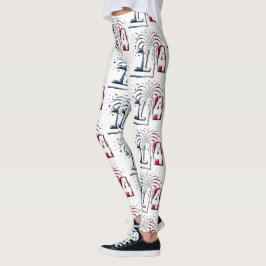 Franse vlag Juli 14 Quatorze Juillet Bastille Day Leggings