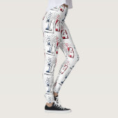 Franse vlag Juli 14 Quatorze Juillet Bastille Day Leggings (Rechts)