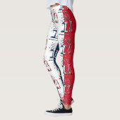 Franse vlag Juli 14 Quatorze Juillet Bastille Day Leggings (Links)