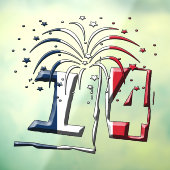 Franse vlag Juli 14 Quatorze Juillet Bastille Day Raamsticker (Vel 3)