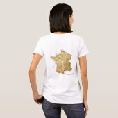Franse vlag + kaart T-Shirt (Achterkant volledig)