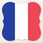 Franse vlag kartonnen onderzetters<br><div class="desc">wereldwijde vlaggenproducten - Je kunt je eigen tekst toevoegen.</div>
