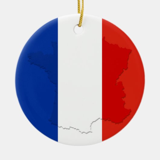 Franse vlag keramisch ornament (Voorkant)