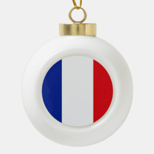 Franse vlag keramische bal ornament