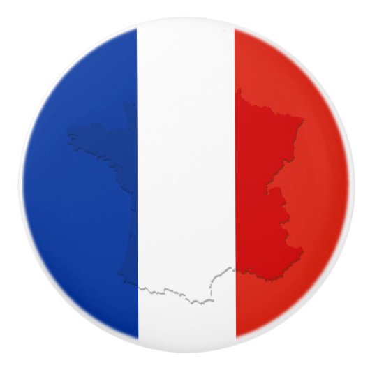 Franse vlag keramische knop (Voorkant)